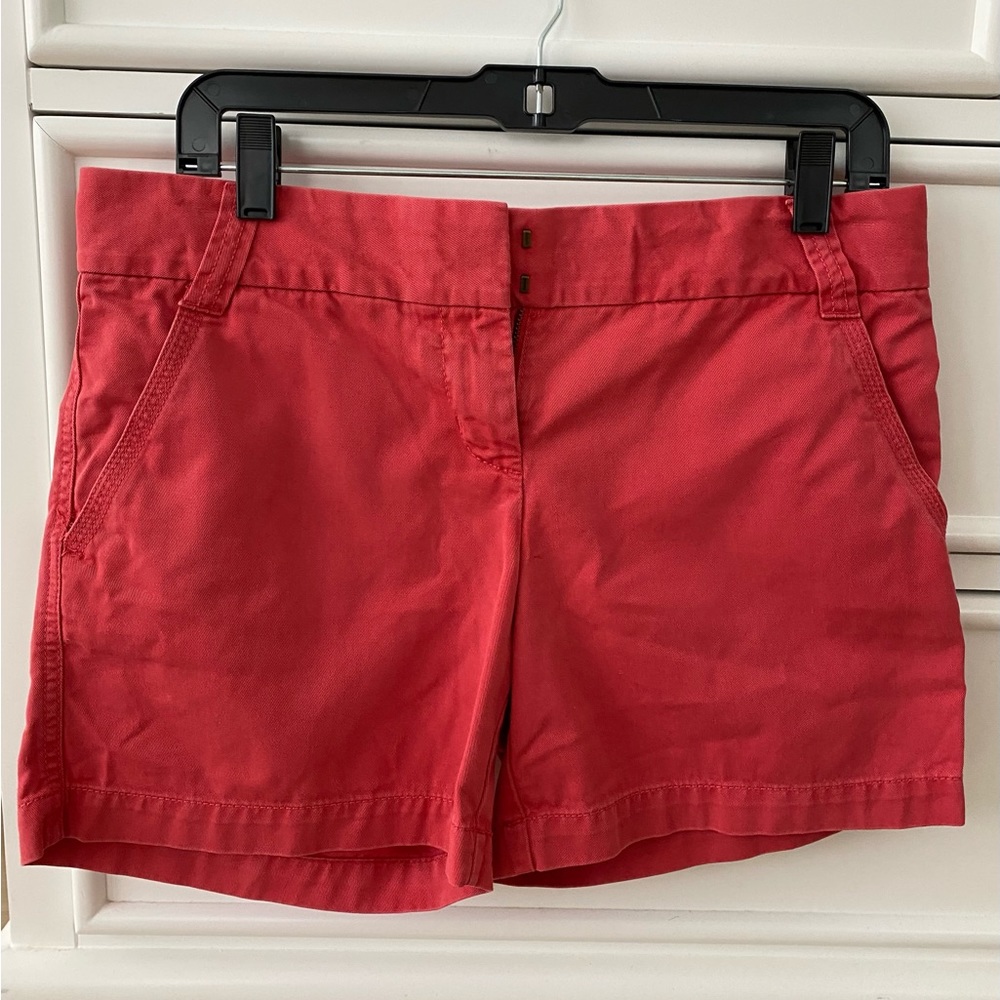 J. Crew Classic Twill Chino City Fit shorts Coral size 4